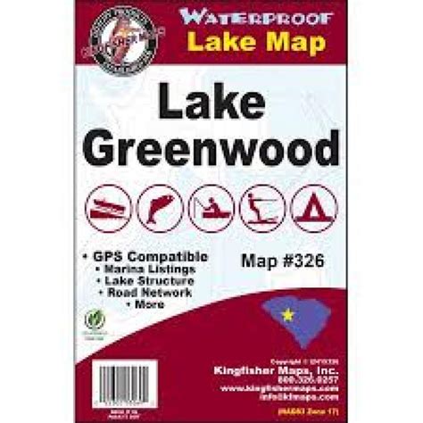 Lake Greenwood Map by Kingfisher Maps, Inc. | Maps.com.com