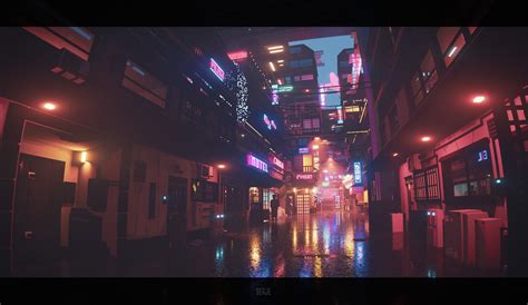 digital art, voxels, Sergey Munin, neon lights, city lights, pixel art ...