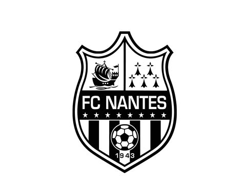 FC Nantes Club Symbol Logo Black Ligue 1 Football French Abstract ...