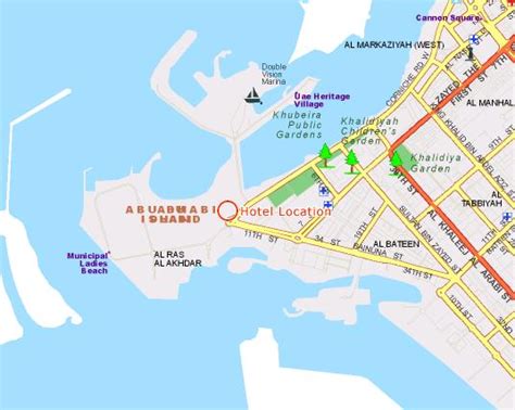 Abu Dhabi Map - United Arab Emirates