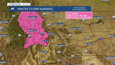 Severe winter weather to impact Montana through Friday