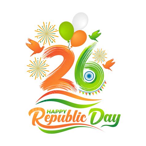 Happy Republic Day Vector Hd PNG Images, 26 January Happy Republic Day ...