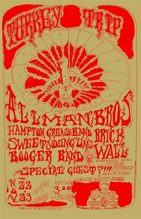 Pin by Durr Gruver on Allman Brothers Band Concert Posters | Concert posters, Allman brothers ...