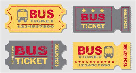 Vintage icon with bus ticket 21748191 Vector Art at Vecteezy