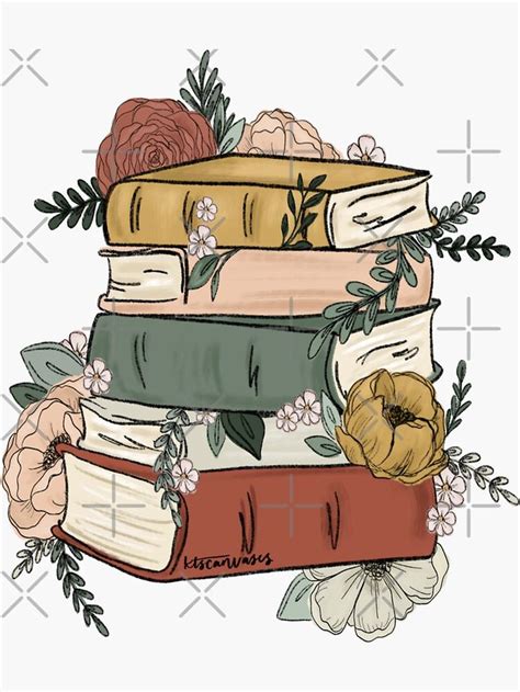 Books Stickers for Sale | Book art drawings, Book illustration art ...