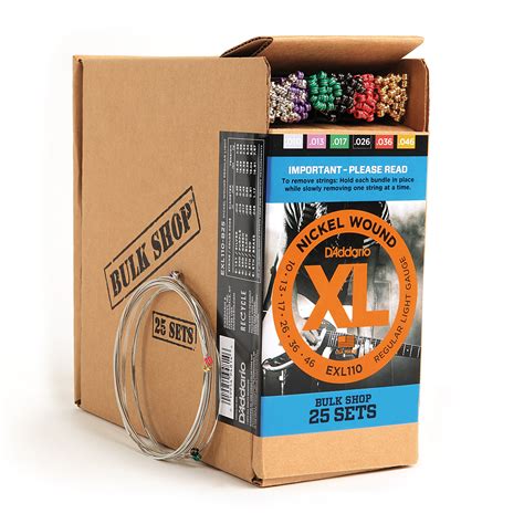 D'Addario XL Nickel Wound Electric Guitar Strings, 25-pack - StewMac