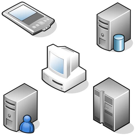 Workstation and hardware icons | 3D network workstation and … | Flickr