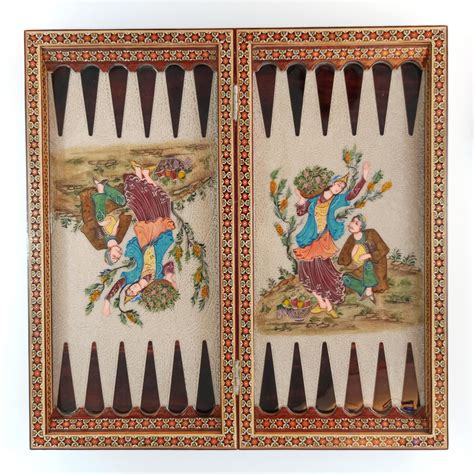 PERSIAN BANQUET KHATAM BACKGAMMON AND CHESS SET - Persiscollection - TAZHIB