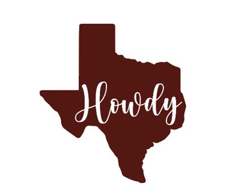 Texas Howdy Sticker Texas Decal Texas A&M Car Sticker | Etsy