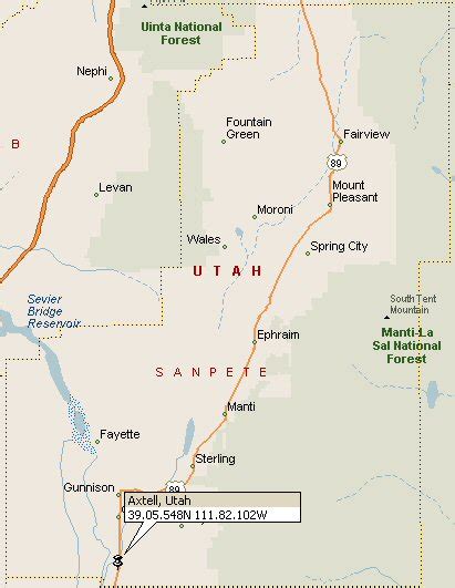 Axtell, Utah Map 2