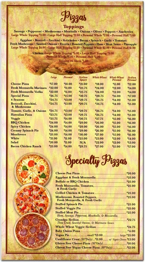 Famous Pino's Restaurant in Brooklyn / Official Menus & Photos