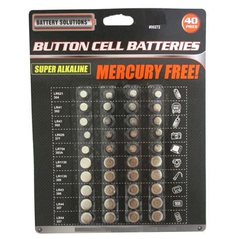 Button Cell Batteries 40 PC AG1 AG3 AG4 AG5 AG10 AG12 1.5 Volts ...