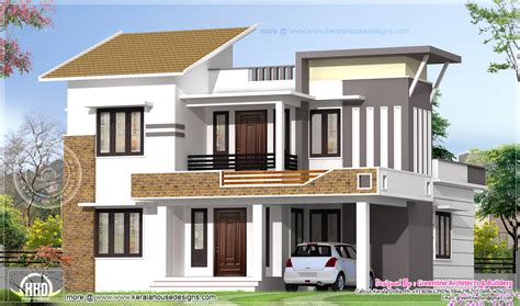 2035 square feet modern 4 bedroom house exterior - KERALA HOME DEZIGN