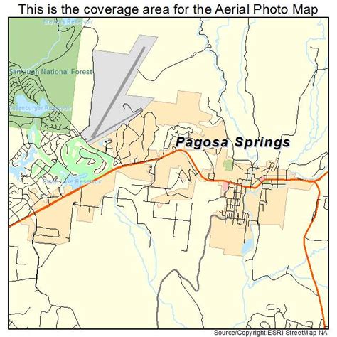 Aerial Photography Map of Pagosa Springs, CO Colorado