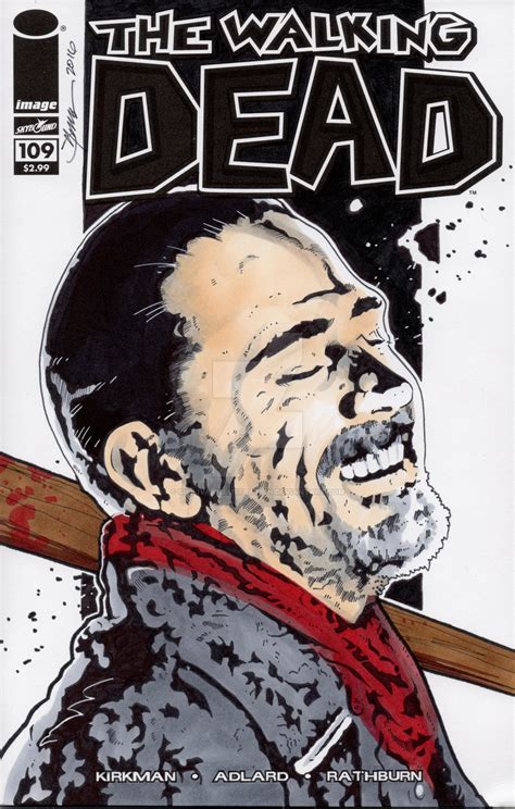 Walking Dead Negan Hand Drawn Sketch Cover by sullivanillustration on ...