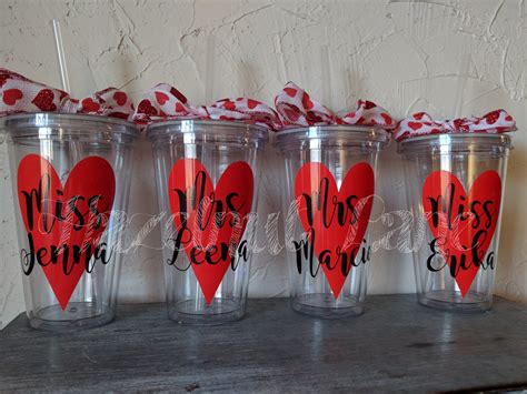 Personalized Valentine Tumbler Personalized Teacher Valentine | Etsy ...