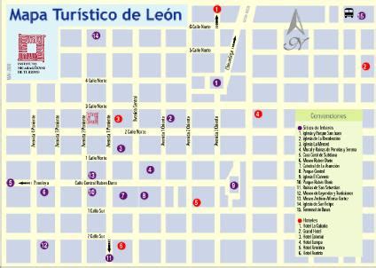 Mapa Turístico de León, Nicaragua