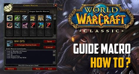 Guide : How to make macros in WoW Classic 101