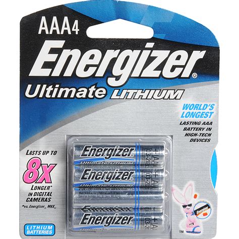 Energizer Ultimate Lithium AAA Batteries 57-EUL3A4D B&H Photo