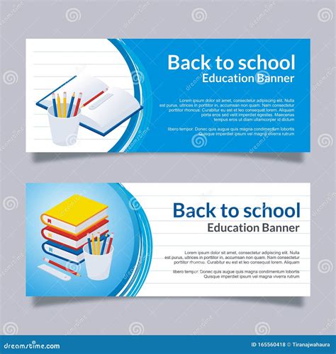 Education - University Banner with Modern Design Stock Vector ...