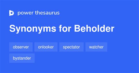 Beholder synonyms - 179 Words and Phrases for Beholder