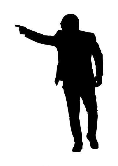 Man Pointing Finger Silhouette PNG Transparent SVG Vector | OnlyGFX.com