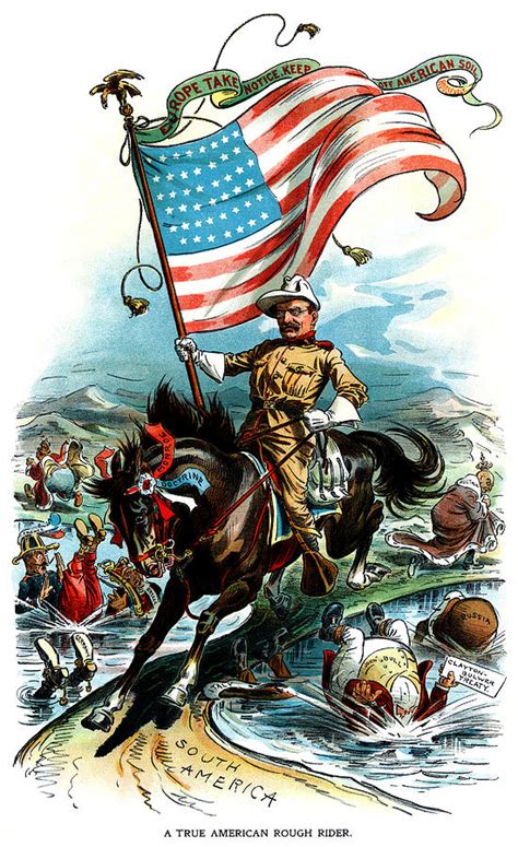 1902 Rough Rider Teddy Roosevelt Painting by Historic Image