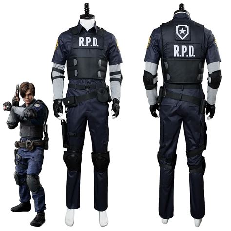 Video Game Resident Evil 2 Cosplay Remake Leon Scott Kennedy Costume ...