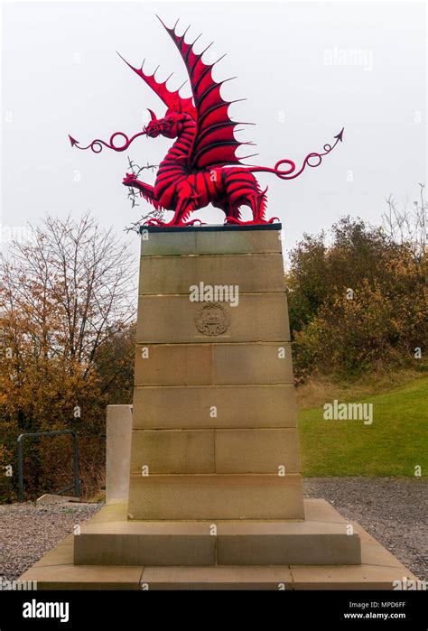 Mametz Wood, The Somme, France - The Dragon Memorial to The Welsh 38th Divison who attacked the ...