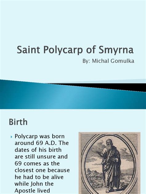 Saint Polycarp of Smyrna | John The Apostle | Ancient Mediterranean ...