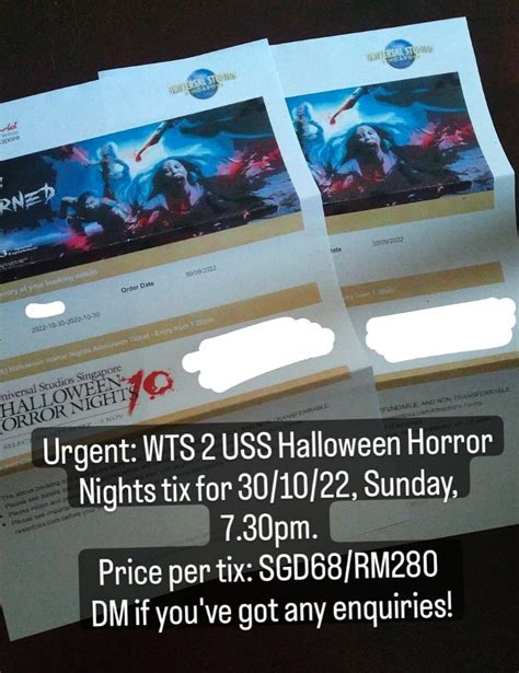 Universal Studios Singapore Halloween Horror Nights tickets, Tickets ...