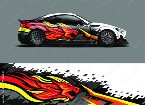 car decal design vector kit. abstract background graphics for vehicle ...