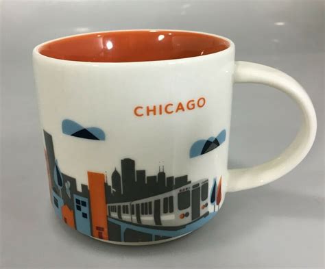 Starbucks Chicago You Are Here Coffee Mug Cup 14 oz YAH Collection 2014 ...