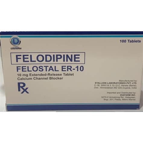 FELOSTAL ER-10 Felodipine 10mg Extended-Release Tablet 30's price in the Philippines | MedsGo ...