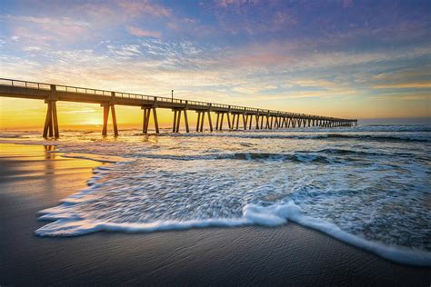 Fishing Pier Navarre Florida Sunrise Photograph by Jordan Hill - Fine ...