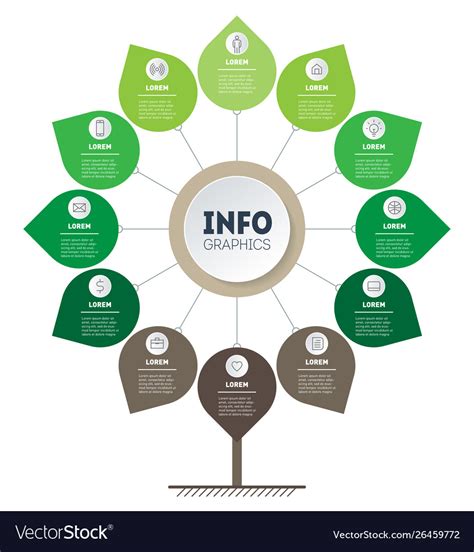 Infographic green technology or education Vector Image