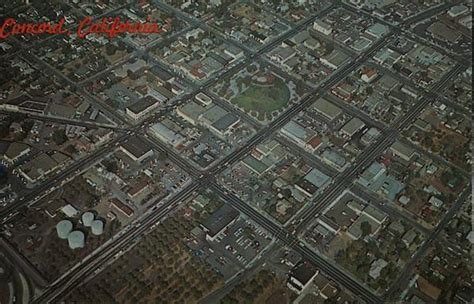 Aerial View Concord, CA Postcard