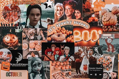 halloween computer screen collage | Halloween desktop wallpaper, Cute fall wallpaper, Halloween ...