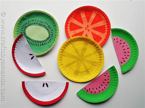 Paper Plate Fruit- crafts for kids - Crafts by Amanda