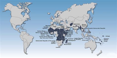 Map of the least developed countries | UNCTAD