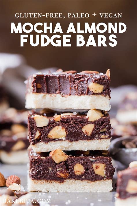 Mocha Almond Fudge Bars (Gluten Free, Paleo + Vegan) • Bakerita