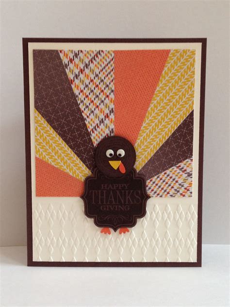 Happy Thanksgiving Turkey card made using Starburst Technique. By ...