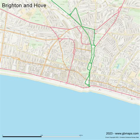 Brighton And Hove Vector Street Map