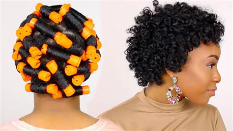 Rod Set On Short Natural Hair | Uphairstyle