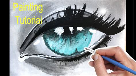 Realistic Eye Painting for Beginners. How to paint in acrylics - YouTube