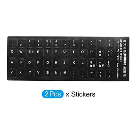 PATIKIL Italian Keyboard Layout Stickers, 2 Pack Universal Keyboard Replacement Cover for ...