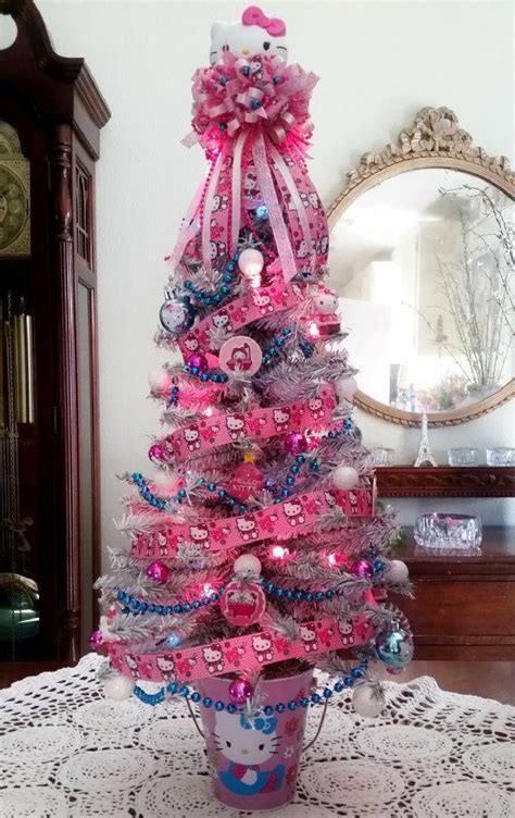 Hello Kitty Christmas Tree-26" Lighted Pink & Blue-Adorable-Over 2 Ft ...