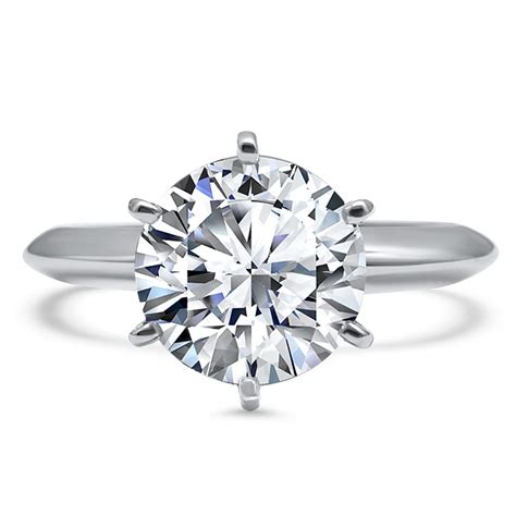 Amazon.com: 2 Carat 8mm round Forever ONE moissanite solitaire engagement ring 14k white gold 6 ...