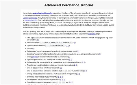 Advanced Perchance Tutorial ― Perchance Generator