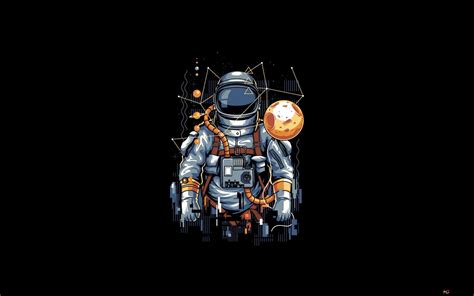 Astronaut illustration HD wallpaper download